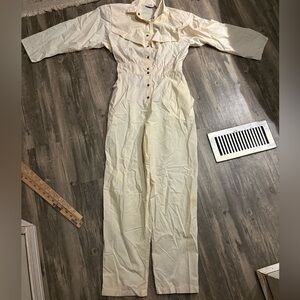 Vintage western 90s tan jumpsuit - woman’s size 11/12